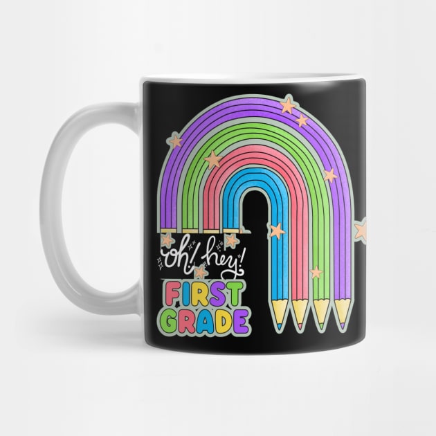 Oh hey first grade Teacher Back To School Students by twitaadesign